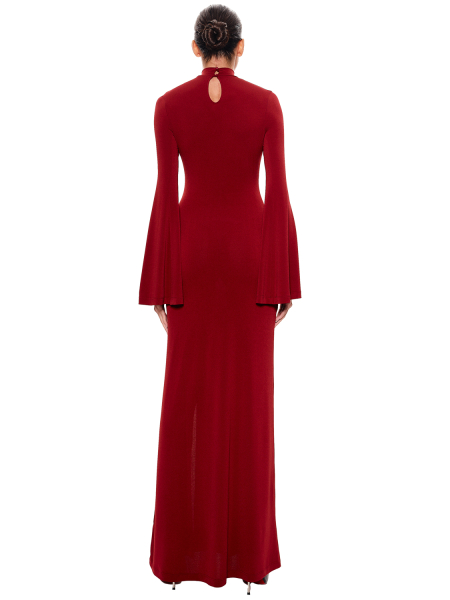 Платье макси с расклешенными рукавами SODAMODA, цвет: Бордовый, 12547 купить онлайн