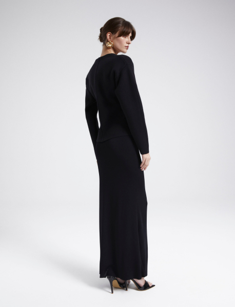 Жаккардовый кардиган black PAPAYA, цвет: Черный FW2407CA01DR |новая коллекция купить онлайн