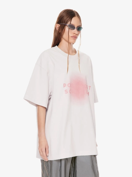 Футболка оверсайз с принтом POST POST SCRIPTUM, цвет: гипсовый, 1146.11.00.WTE1 купить онлайн