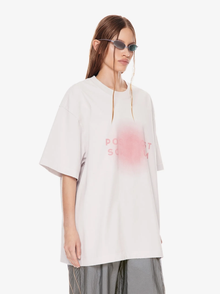Футболка оверсайз с принтом POST POST SCRIPTUM, цвет: гипсовый, 1146.11.00.WTE1 купить онлайн