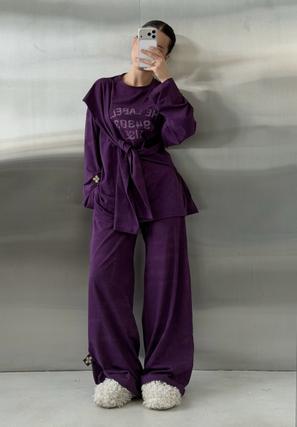 Брюки широкие Label .B, цвет: фиолетовый, Pt.18.4.3349.0226P купить онлайн