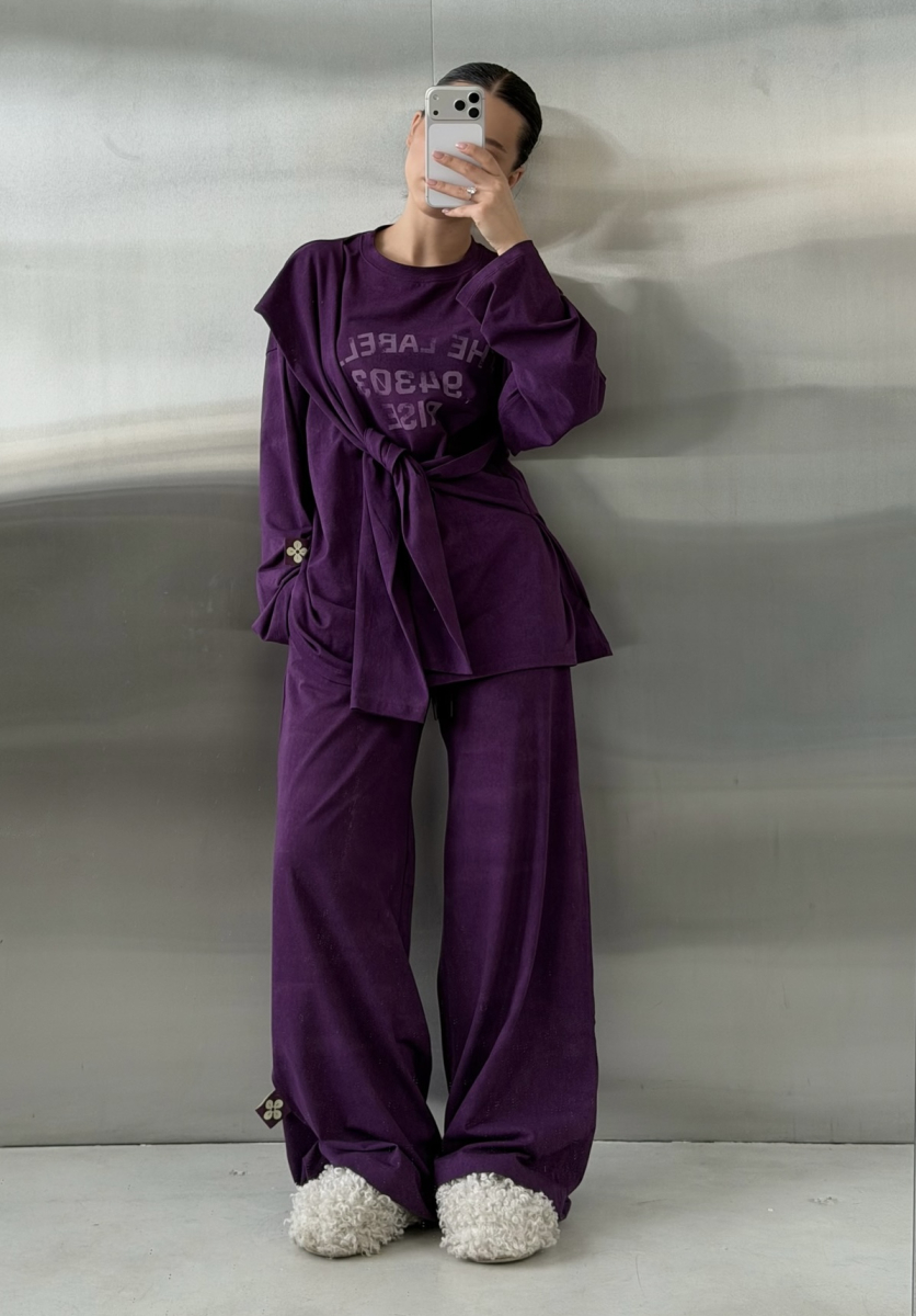 Брюки широкие Label .B, цвет: фиолетовый, Pt.18.4.3349.0226P купить онлайн