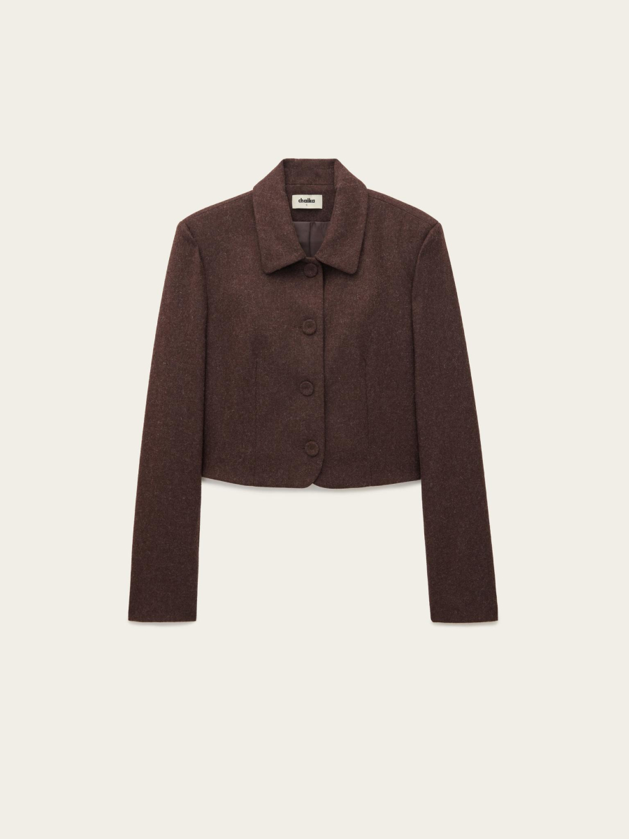 Жакет укороченный Chaika, цвет: коричневый, AW25BZ05-45 купить онлайн