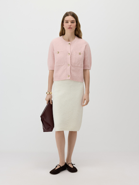 Кардиган с коротким рукавом Conso, цвет: пудровый KCS 260728 - пудровый |трендовая новинка купить онлайн