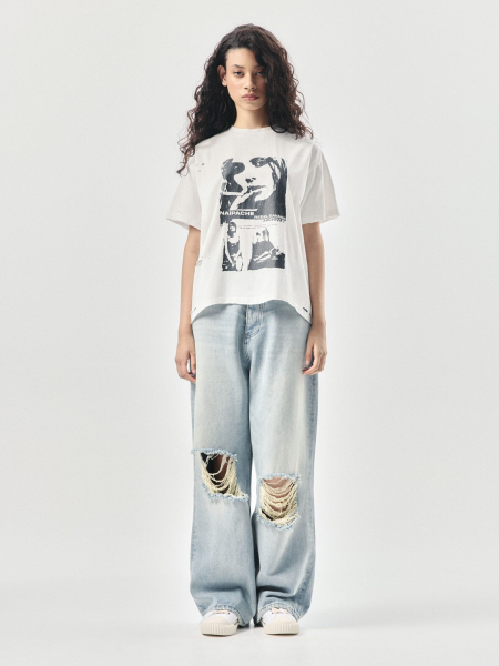 Футболка с принтом NAIPACHE, цвет: белый, 2611004000 купить онлайн