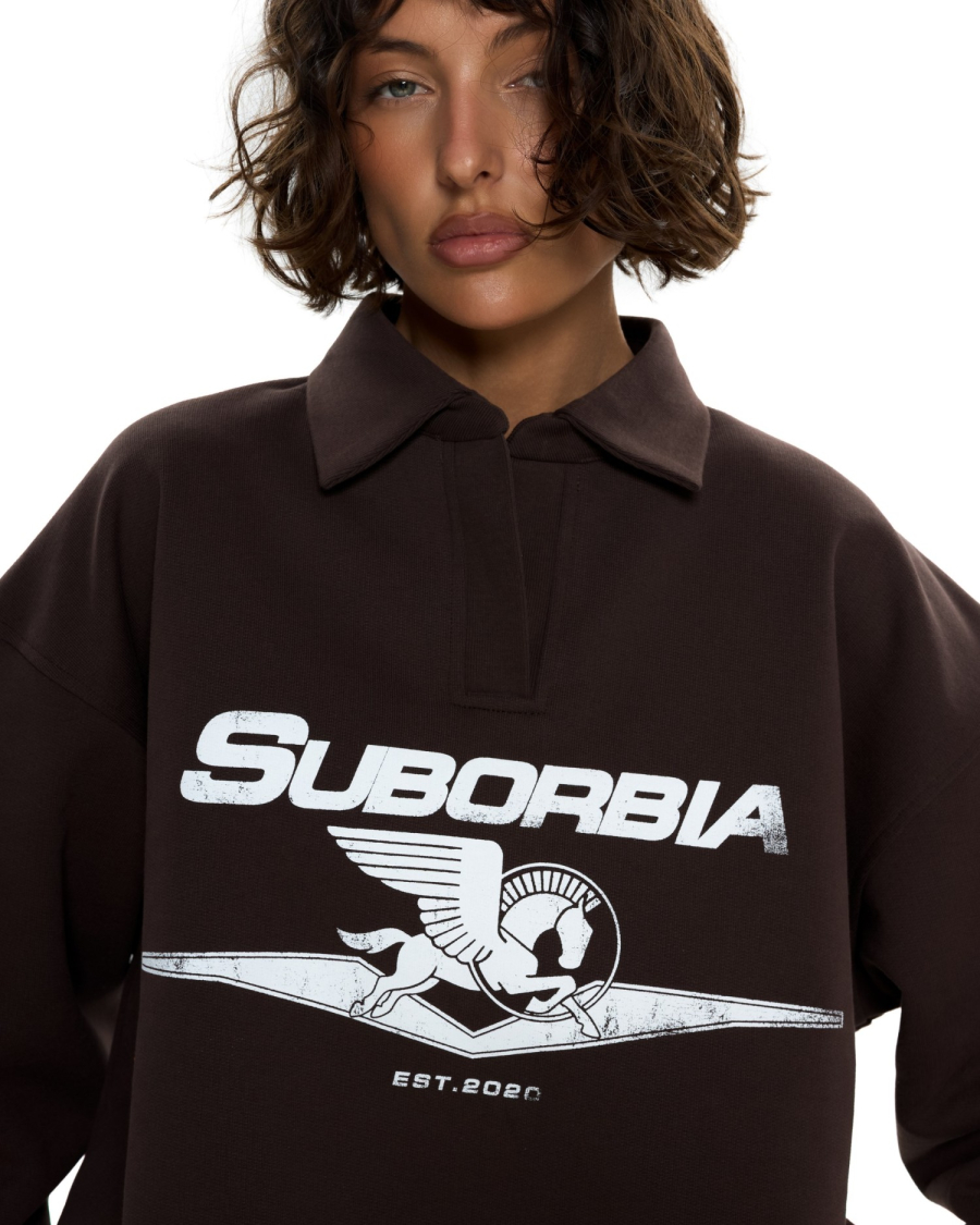 Свитшот-поло Пегас Suborbia, цвет: коричневый, 007355 купить онлайн