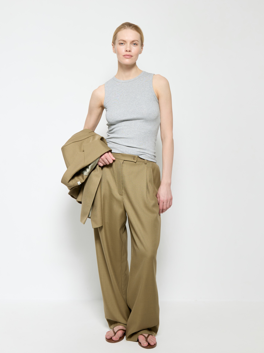 Майка на широких бретелях AROUND, цвет: серый меланж, 269_26CE11 купить онлайн