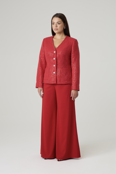 Жакет из твида с пайетками 4forms, цвет: красный, 65461 купить онлайн