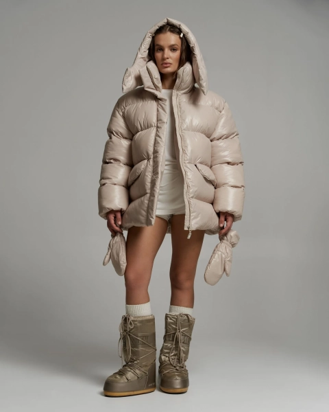 Пуховик PUFF BAIKAL SOFT LATTE YONS, цвет: бежевый, YO-711 купить онлайн