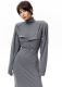 Платье с подплечниками из вискозы ASYA SEMYONOVA, цвет: grey, 00-00002502 купить онлайн
