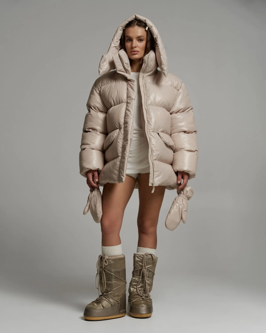 Пуховик PUFF BAIKAL SOFT LATTE YONS, цвет: бежевый, YO-711 купить онлайн