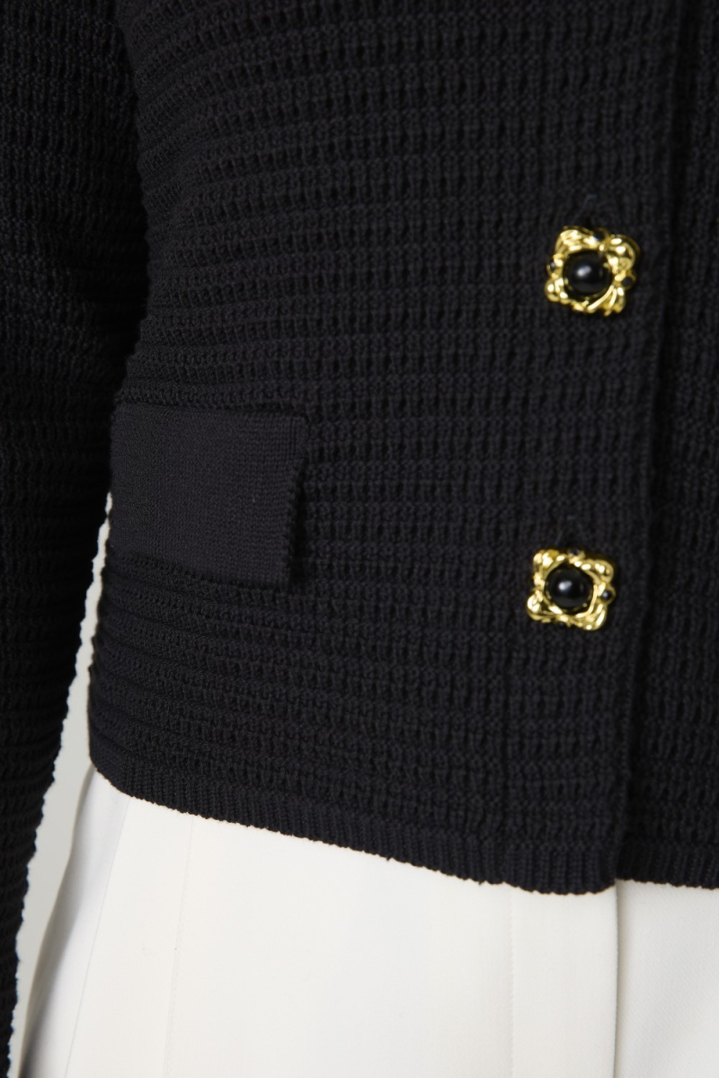 Жакет вязаный фактурный 4forms, цвет: Черный, 65491 купить онлайн