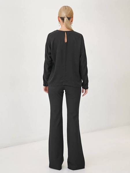 Блуза со спущенным рукавом I.B.W., цвет: Черный, BL020 купить онлайн