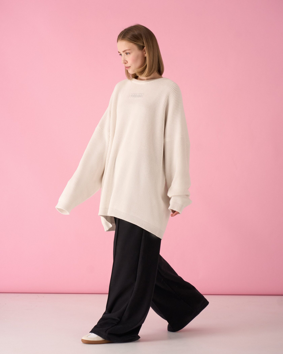 Свитер over TABOO, цвет: молочный, sv-svwhiteover купить онлайн