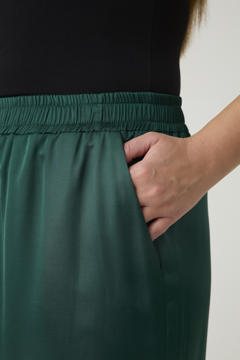 Брюки атласные на резинке 4forms, цвет: изумруд, 00020058 купить онлайн