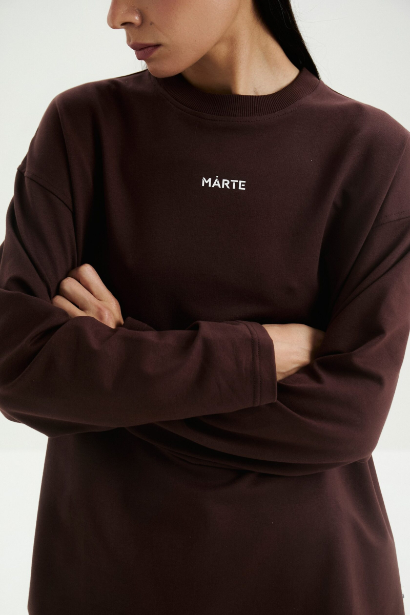 Лонгслив BASIC marte, цвет: шоколадный,  купить онлайн