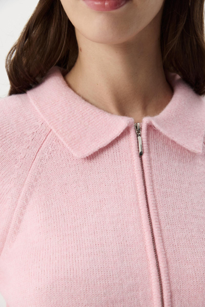 Кардиган на молнии с шерстью альпаки Charmstore, цвет: розовый,  купить онлайн