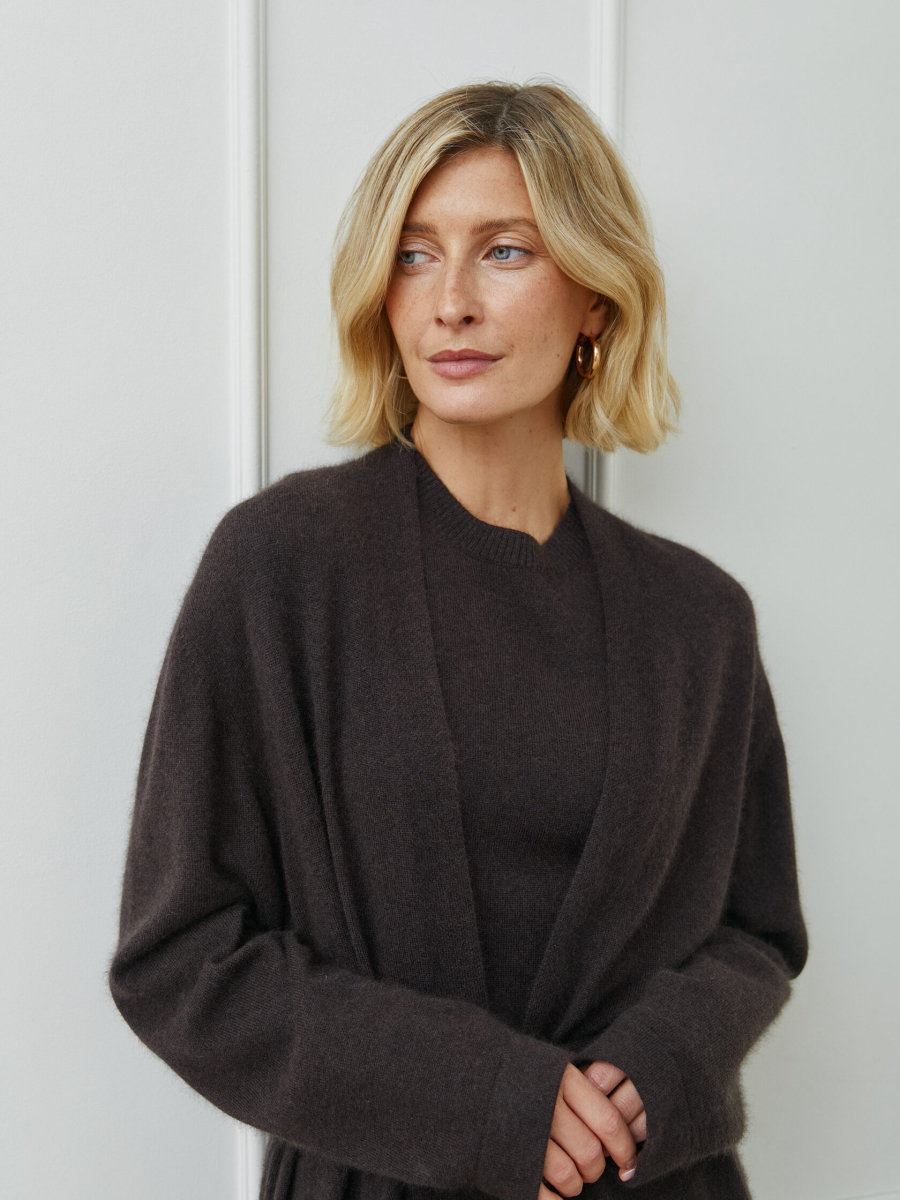 Кардиган длинный Pola Marou, цвет: коричневый, Mar4_2612 купить онлайн