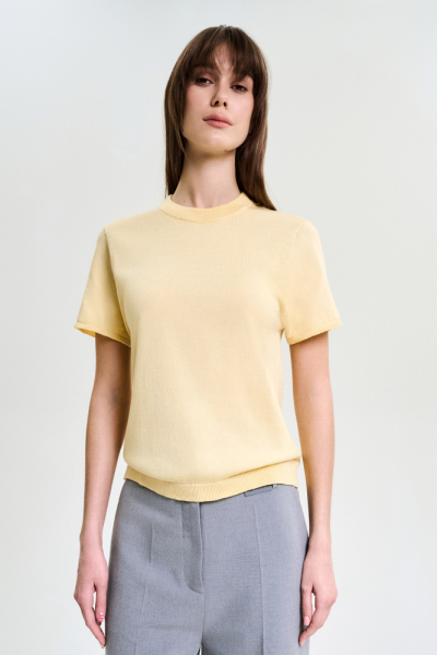 Футболка вязаная LIGHT YELLOW