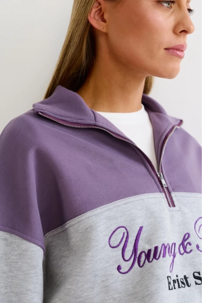 Анорак в контрастных цветах Erist store, цвет: фиолетовый, НФ-00003170 купить онлайн