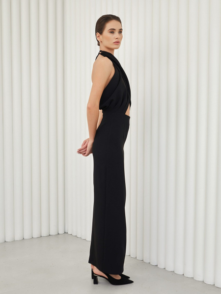 Платье макси с высоким разрезом I.B.W., цвет: Черный, ED048 купить онлайн