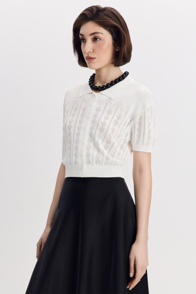 Кардиган из смесовой вискозы TOPTOP, цвет: молочный, TT.051.17427.120 купить онлайн
