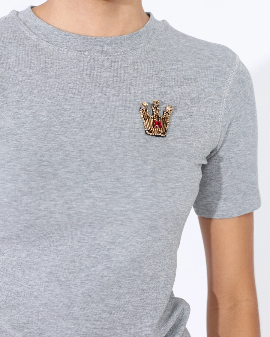 Футболка Королева ASIA ST 71, цвет: серый, Ast71.tt-queen-grey купить онлайн
