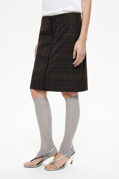 Юбка-карандаш в клетку DREAMS BY ALENA AKHMADULLINA, цвет: хаки, 225102100204275/518000 купить онлайн