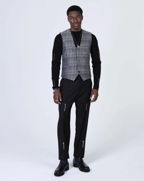 Жилет классический из жаккарда с монограммой ASIA ST 71, цвет: серый, Ast71.vest-jacquard-mngrm купить онлайн
