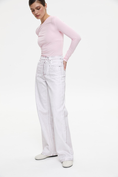 Джинсы с металлизированным покрытием Charmstore, цвет: розовый, 1840-4124-1000 купить онлайн