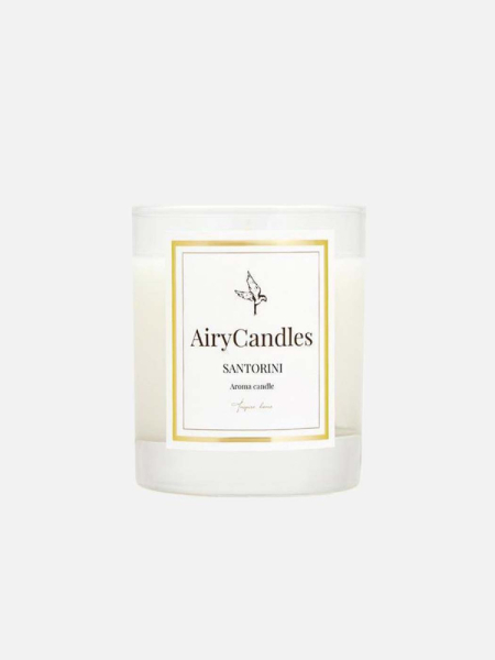 Аромасвеча с деревянным фитилем Santorini, 190 мл