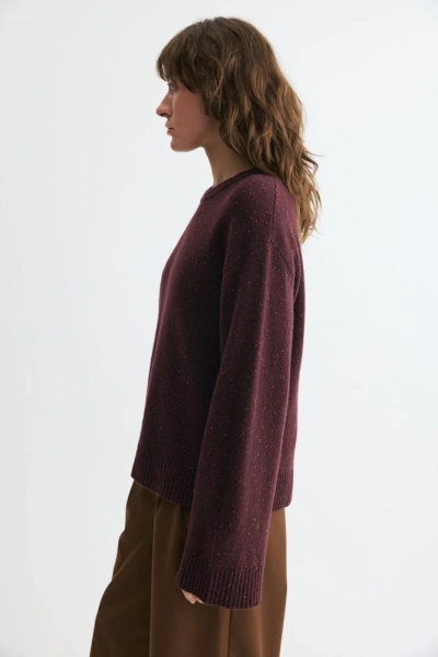 Джемпер из шерсти с широкими рукавами Daisyknit, цвет: Бордовый,  купить онлайн