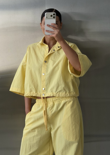 Брюки «бананы» плащевые Label .B, цвет: Светло-желтый, Pt.11.4.4134/2LY купить онлайн