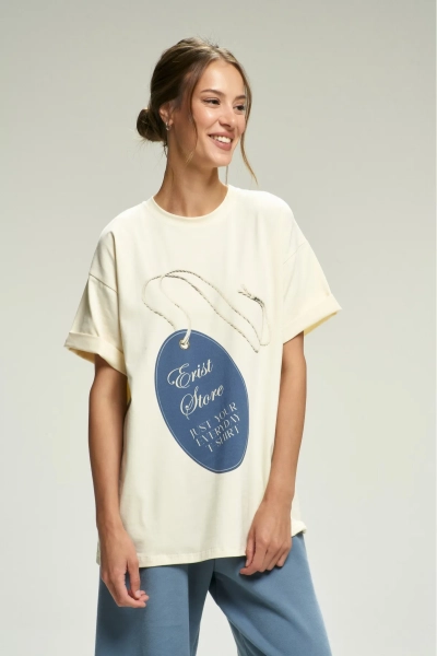 Футболка EVERYDAY T-SHIRT Tofu Erist store, цвет: бежевый, НФ-00002578 купить онлайн