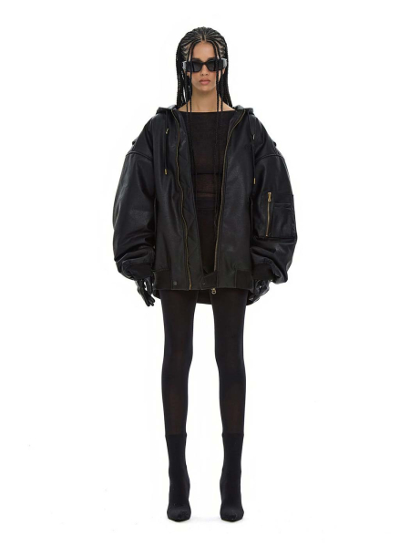 Бомбер с капюшоном OUT OF REACH, цвет: Черный, BMBROOROHBK купить онлайн