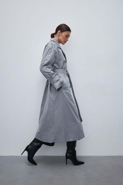 Тренч оверсайз Charmstore, цвет: серый, 5650-6224-1001 купить онлайн