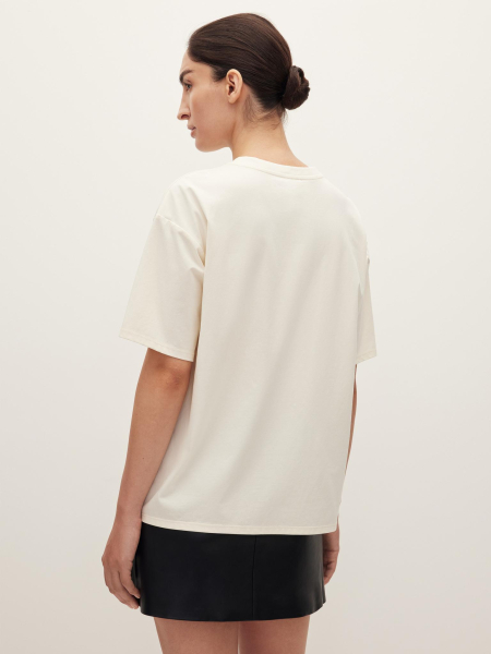 Футболка с принтом Basic but not simple Chaika, цвет: молочный, AW25TS01-160 купить онлайн