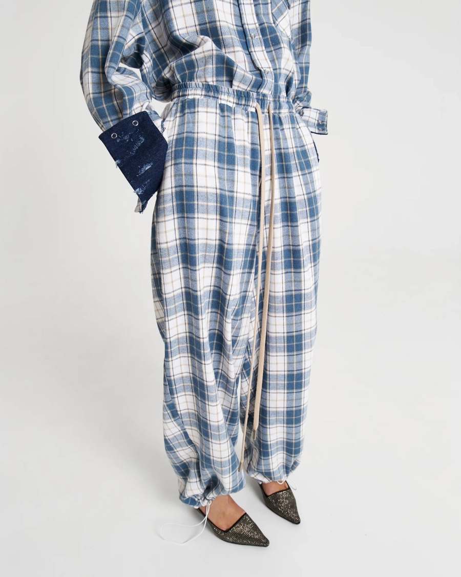 Брюки в клетку BLUE