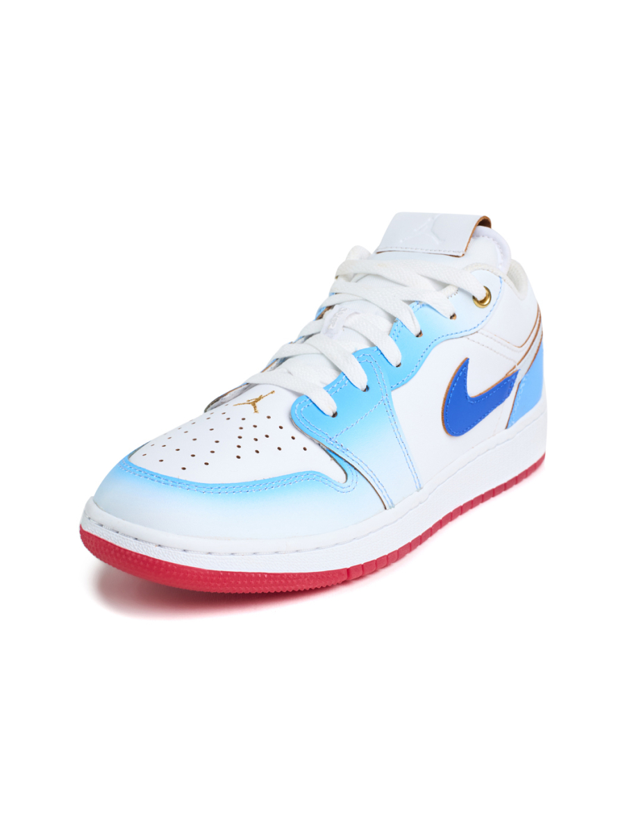 Кроссовки подростковые Jordan 1 Low SE "University Blue Gradient" GS NKDADDYS SNEAKERS, цвет: голубой FN8895-141 купить онлайн