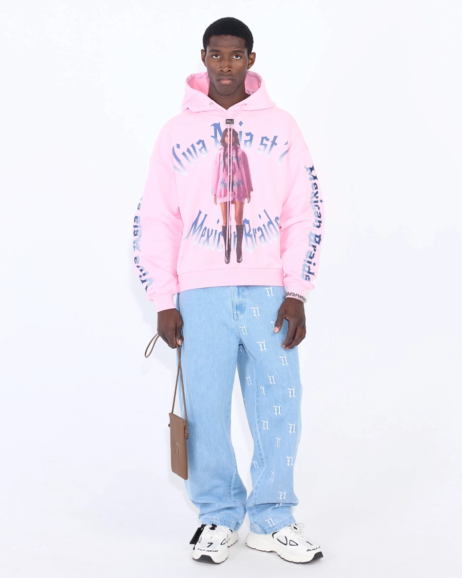 Худи MEXICAN BRAIDS PINK ASIA ST 71, цвет: розовый, Ast71.hood-braid-pink купить онлайн