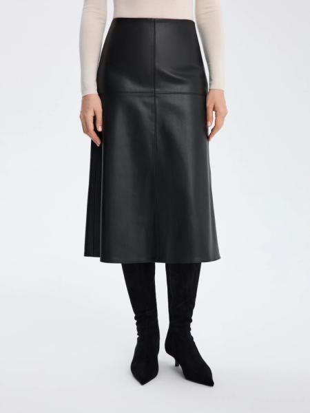 Юбка из фактурной экокожи