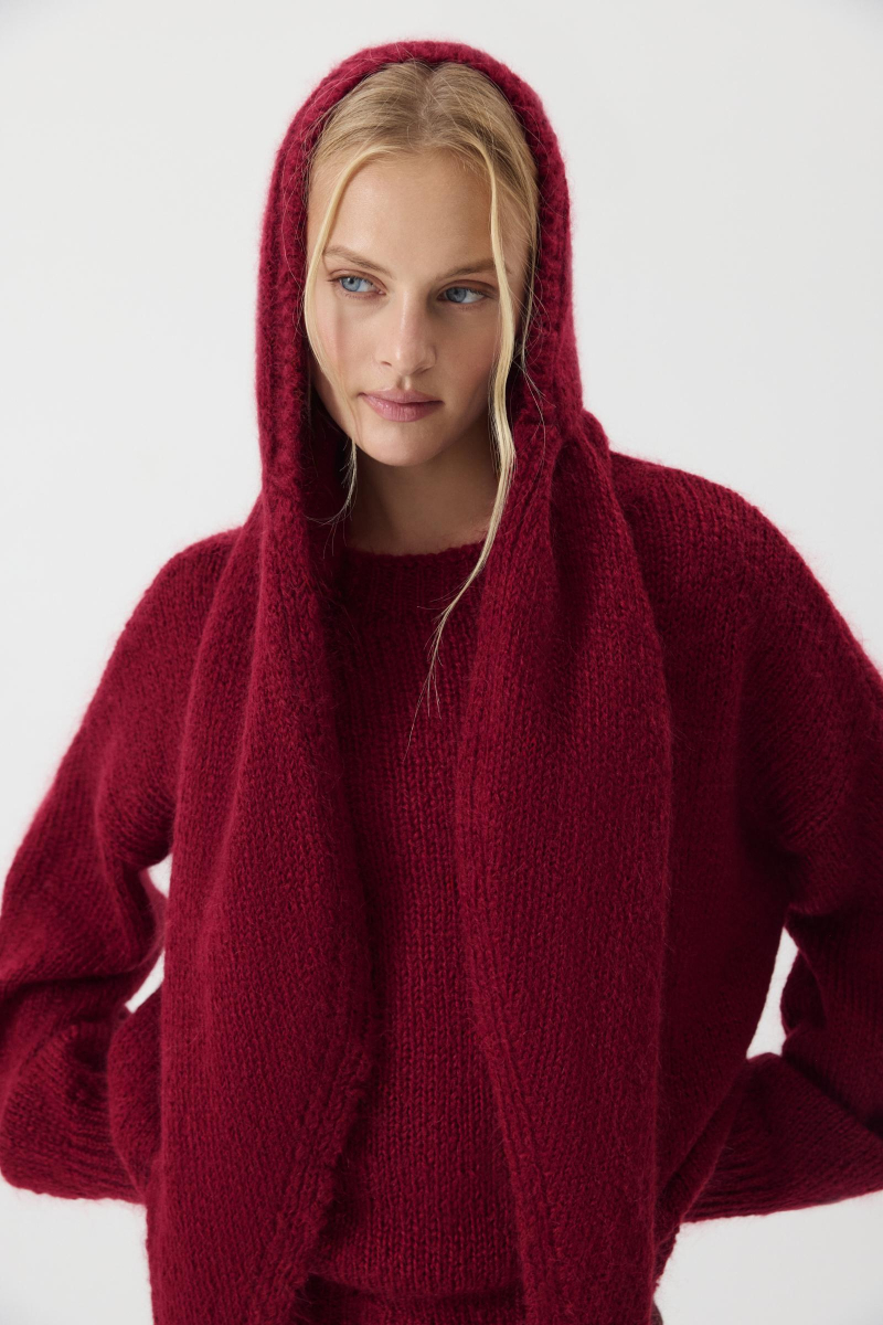 Косынка из шерсти мериноса Charmstore, цвет: винный 602-44998-451 купить онлайн