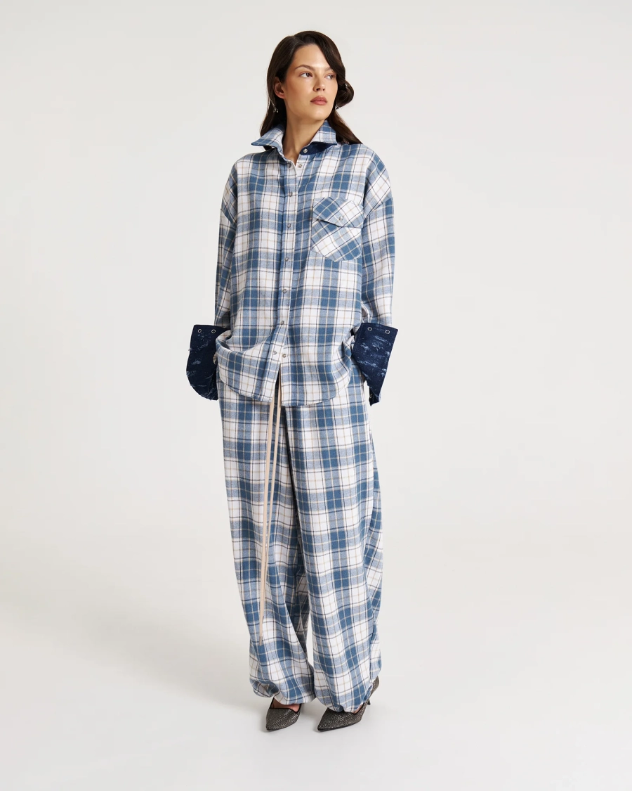 Рубашка в клетку BLUE