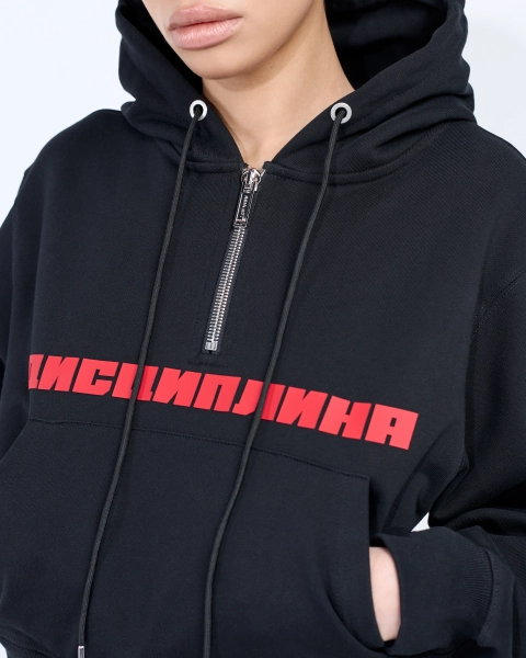 Худи укороченное Дисциплина ASIA ST 71, цвет: Черный, Ast71.hood-discipline-crop-bl купить онлайн