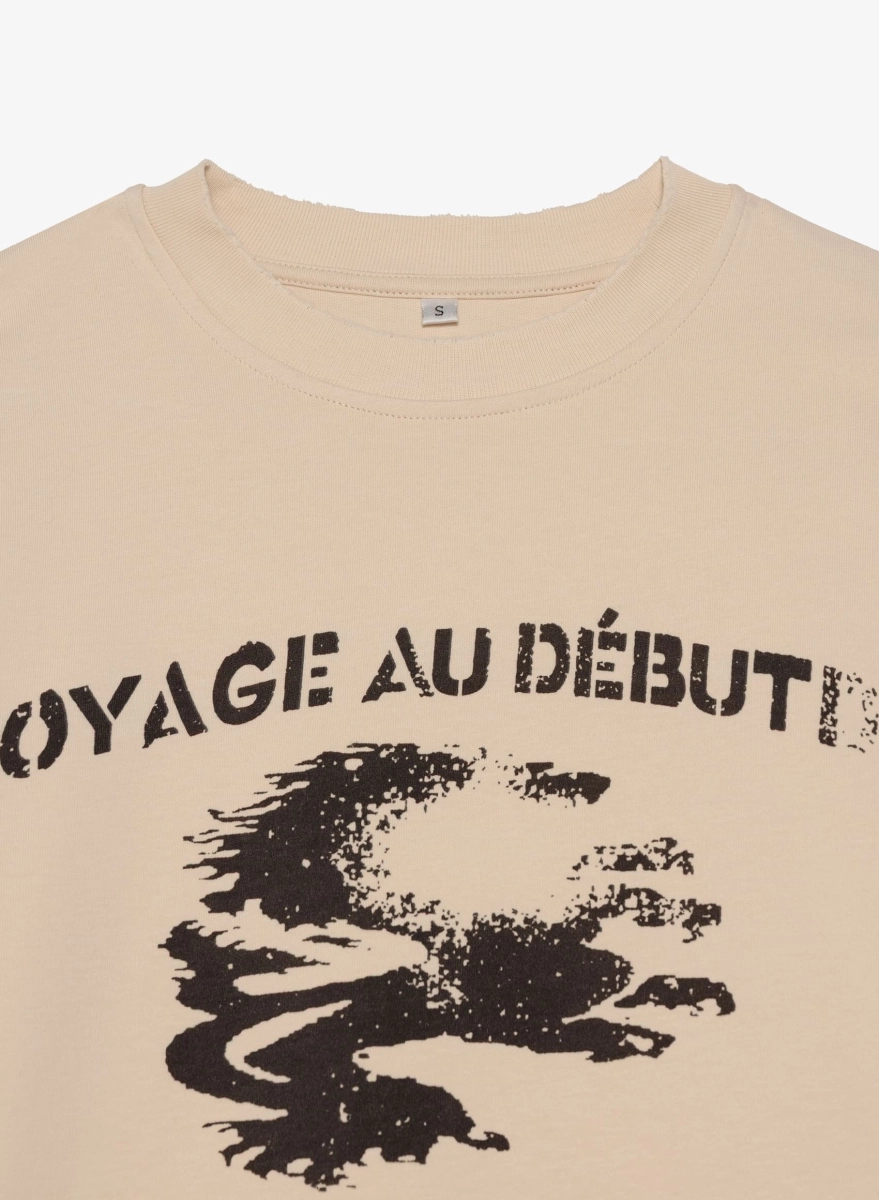 Лонгслив с двойным рукавом F | ABLE, цвет: бежевый, LNGSLV-FBL-LNT-BG купить онлайн