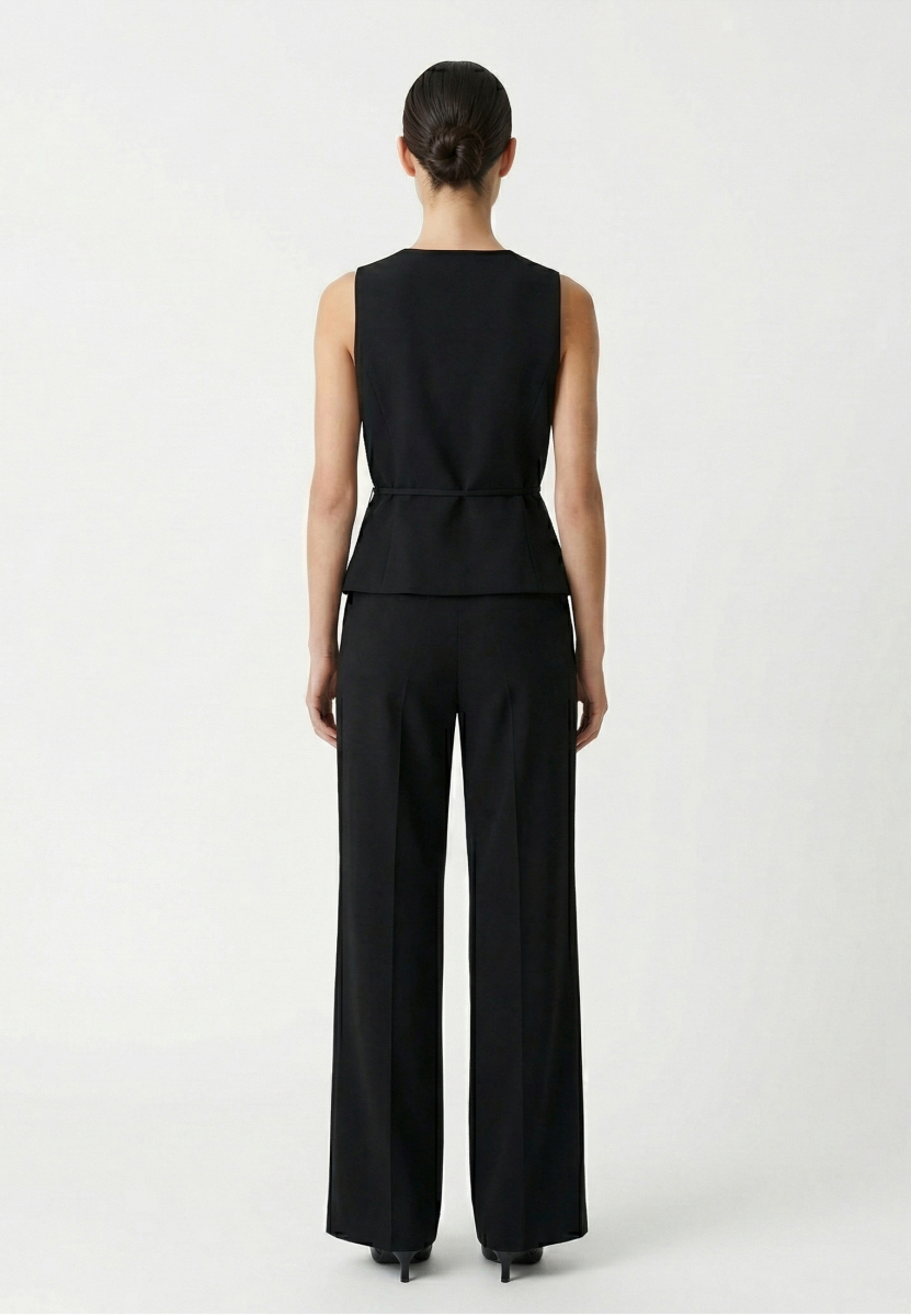 Жилет на запах из костюмной ткани REFERT, цвет: Черный, 05-4144/1-2511 купить онлайн