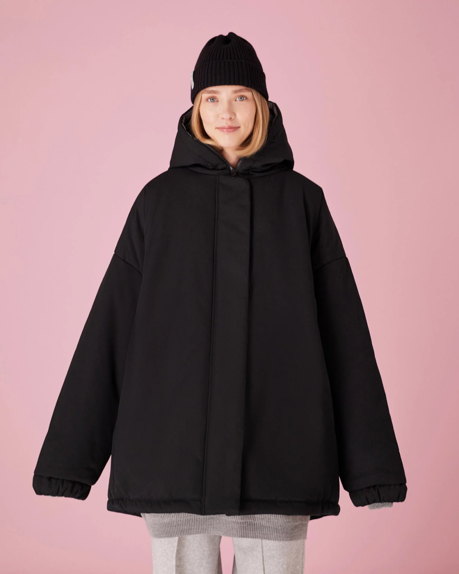 Бомбер черный зима