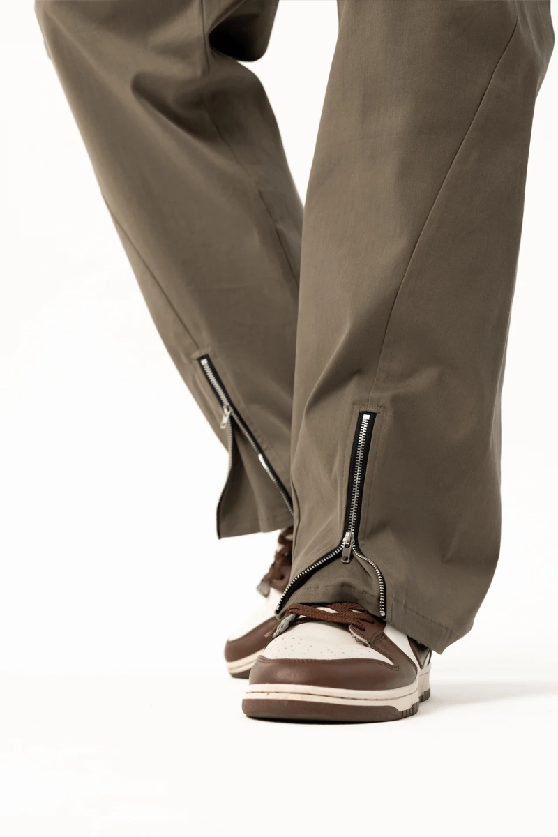 Штаны зип Haki "Zipper-pants" types, цвет: хаки,  купить онлайн