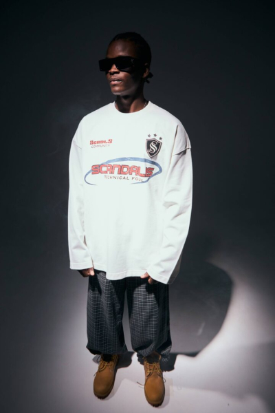 Лонгслив Неспортивное поведение SCANDALIS, цвет: белый, ЛВБ007а купить онлайн