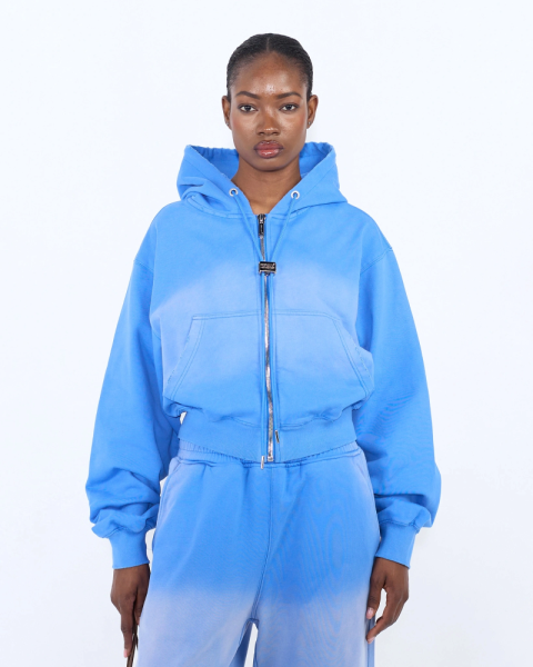 Худи укороченный с градиентом